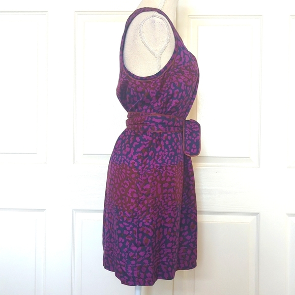 Marc By Marc Jacobs Silk Purple Leopard mid-length Dress - Picture 4 of 8